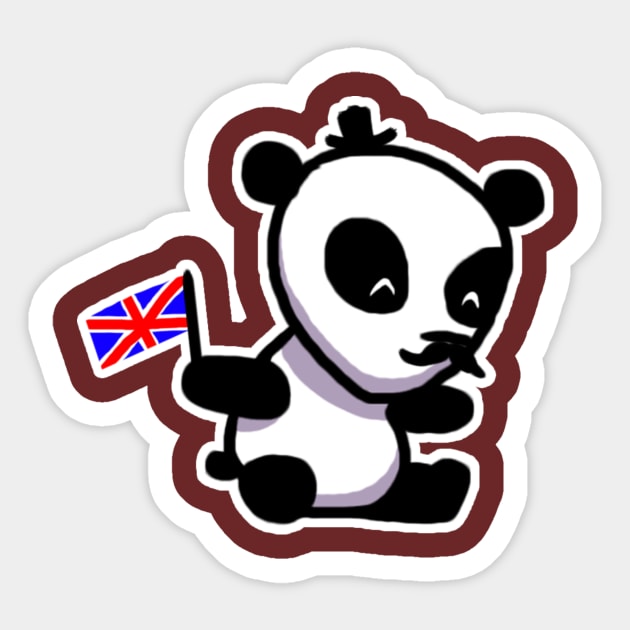 Fancy Panda Shirt Sticker by The darkcartoon